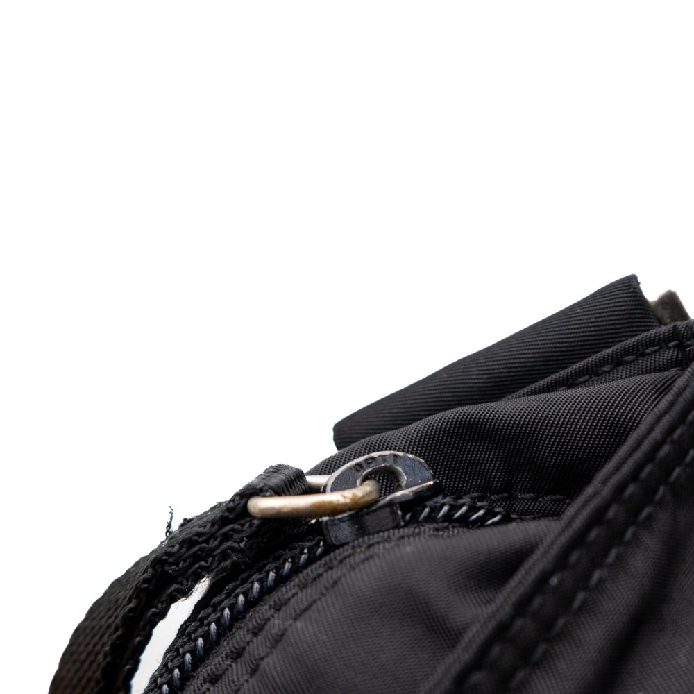 Prada Vintage Black Vela Nylon Small Flat Messenger Bag Adjustable Strap - Picture 11 of 13